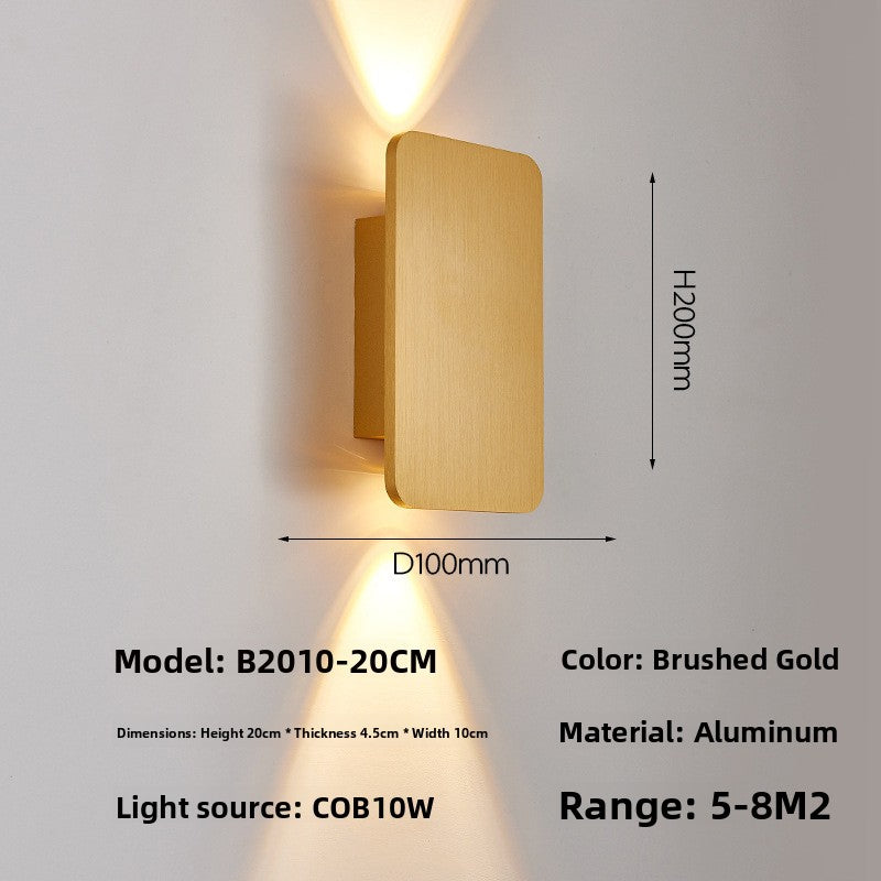 Brushed Aluminium LED Wall Lamp – Up & Down Lighting