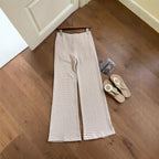 Women's Striped Drawstring Trousers with Pockets