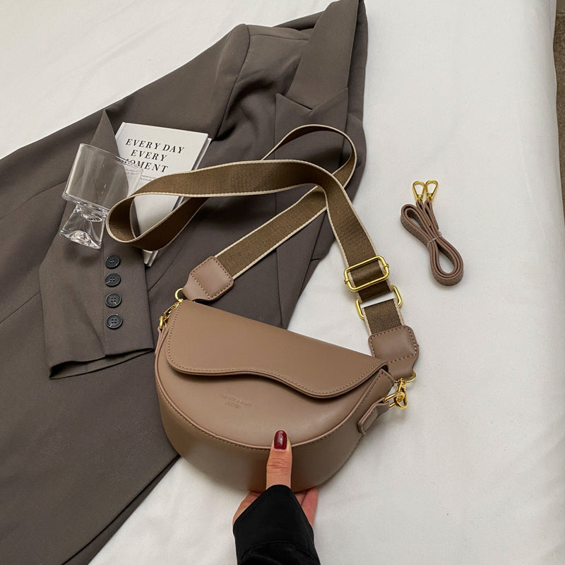 Saddle Crossbody Bag with Adjustable Strap