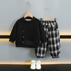 Boys' Two-Piece Outfit | Black & Heather Gray