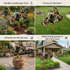 Metal Motorcycle Wind Spinner | Garden Decoration