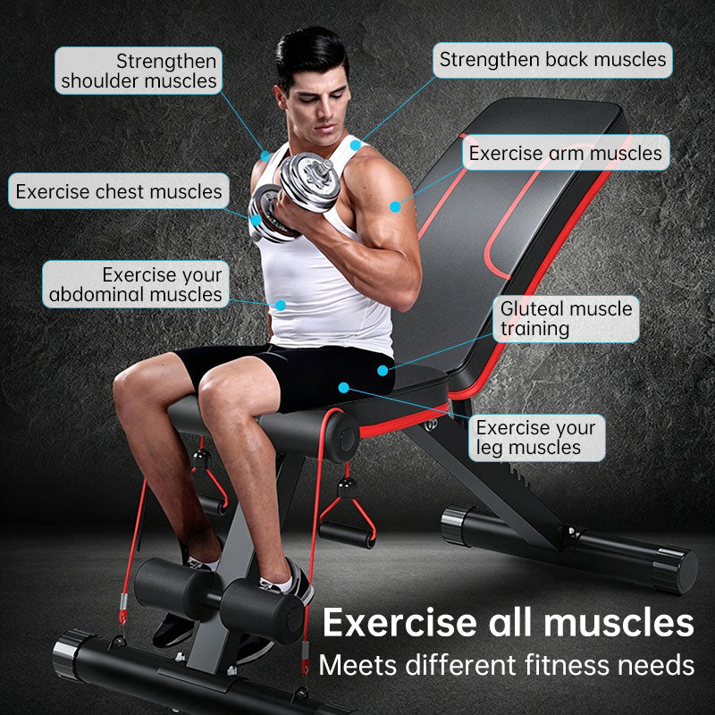 Adjustable Folding Weight Bench for Home Workouts