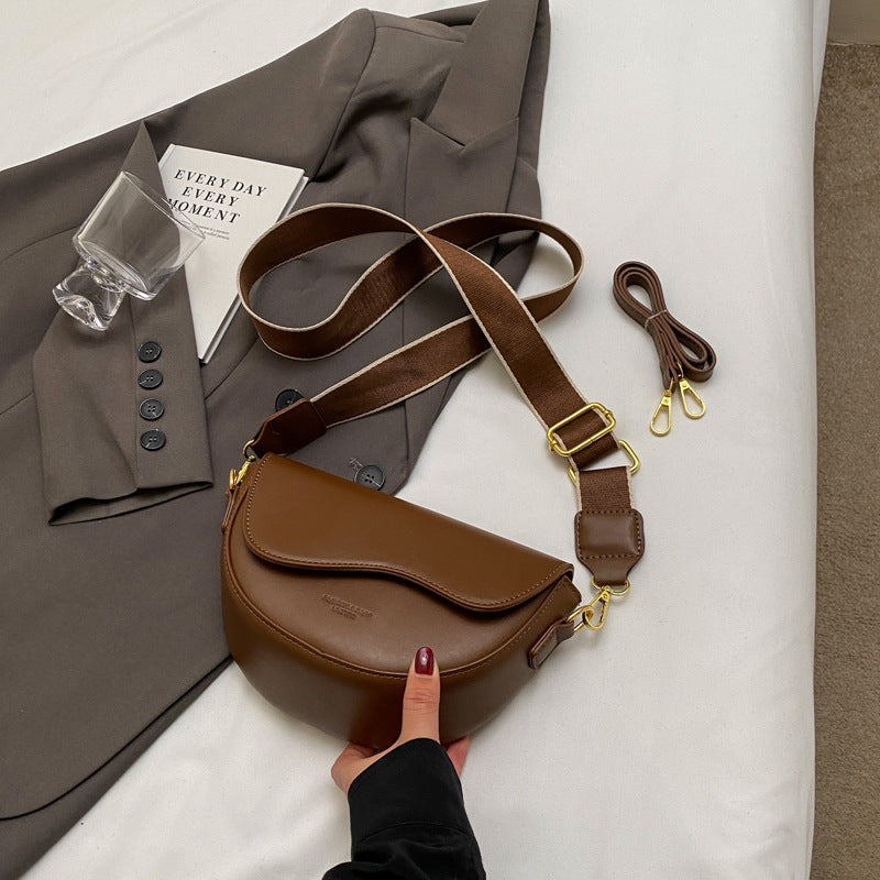 Saddle Crossbody Bag with Adjustable Strap
