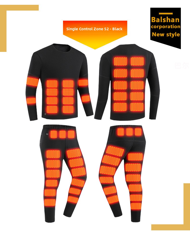 USB-Heated Thermal Underwear – Set, Top or Pants