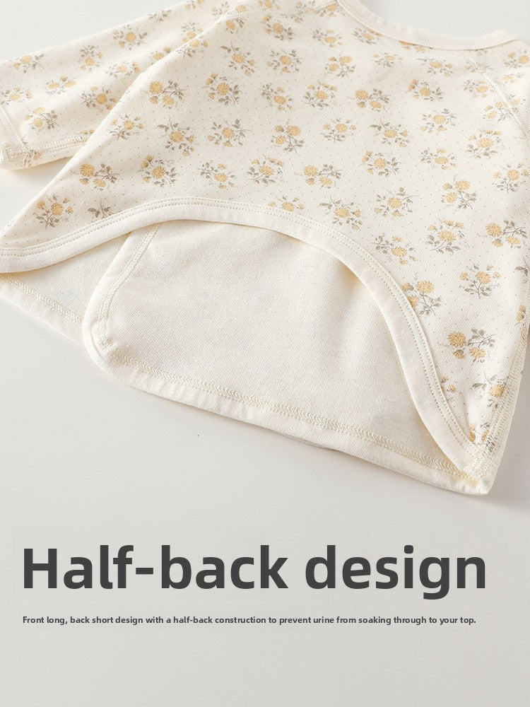 Newborn Cotton Long-Sleeve Bodysuit & Matching Hat Set