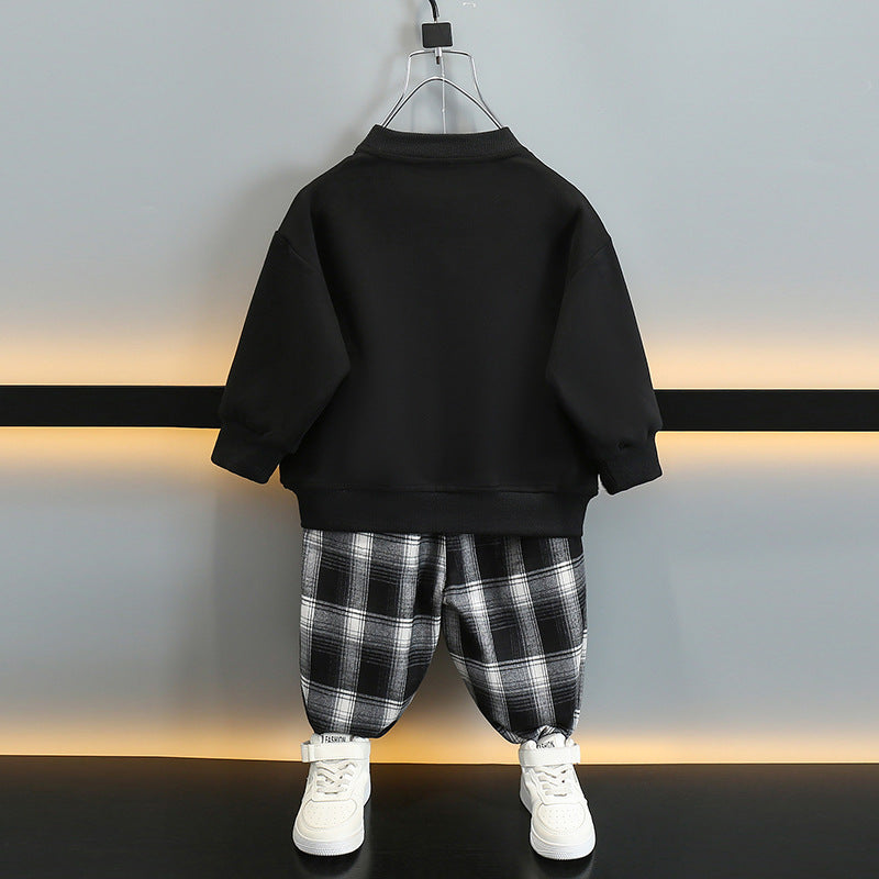 Boys' Two-Piece Outfit | Black & Heather Gray