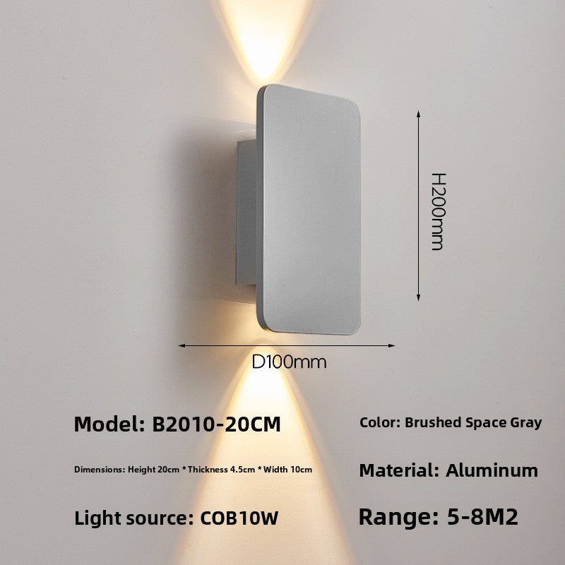 Brushed Aluminium LED Wall Lamp – Up & Down Lighting