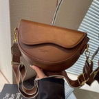 Saddle Crossbody Bag with Adjustable Strap