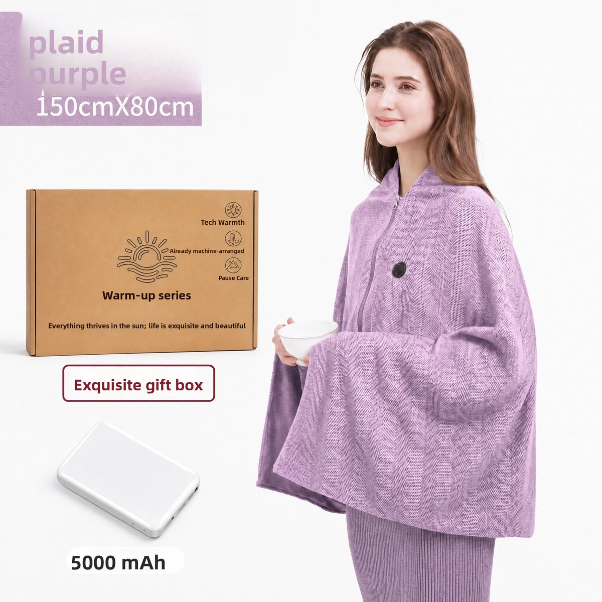 USB Heated Wrap Blanket | 150 × 80 cm