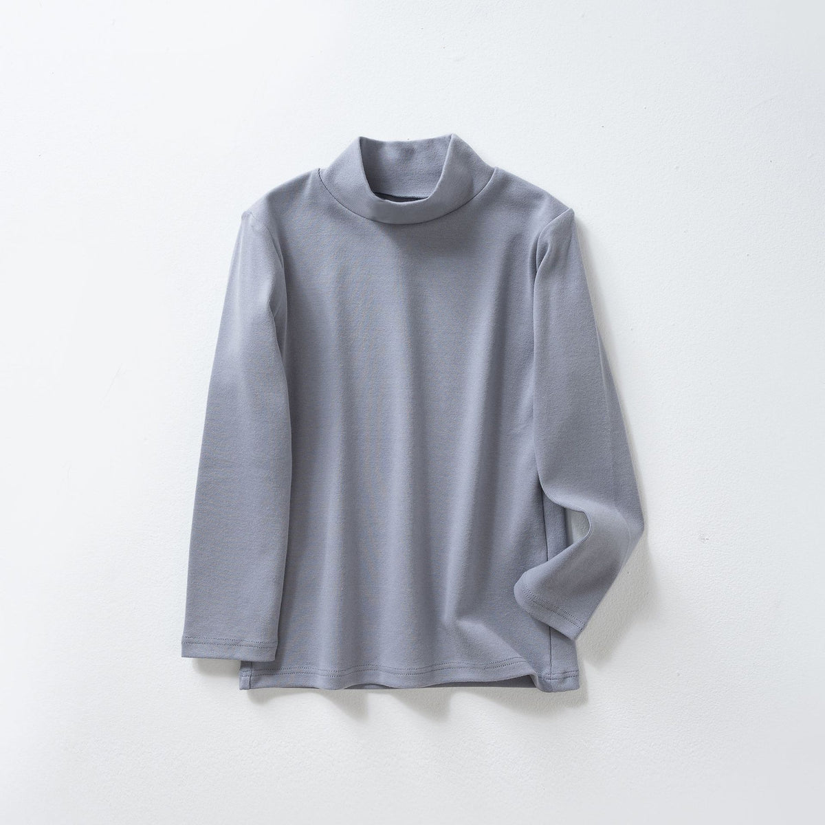 Children's Brushed Cotton Mock-Neck Long-Sleeve Top