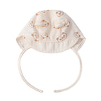 Chapeau bébé en coton à oursons et petit bord