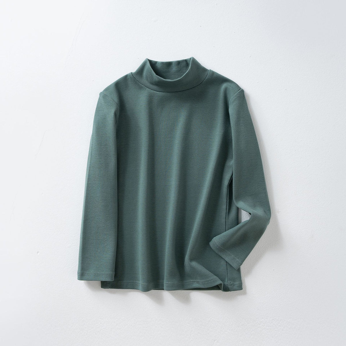 Children's Brushed Cotton Mock-Neck Long-Sleeve Top