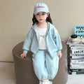 Kids' Blue Cardigan & Trousers Outfit