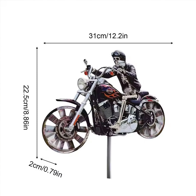 Metal Motorcycle Wind Spinner | Garden Decoration