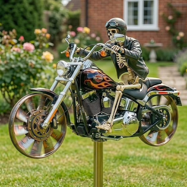 Metal Motorcycle Wind Spinner | Garden Decoration