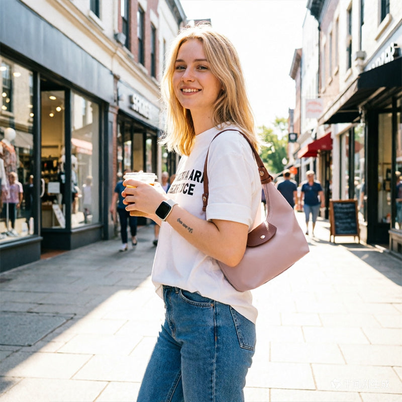 Nylon Everyday Tote Bag with Inner Pocket