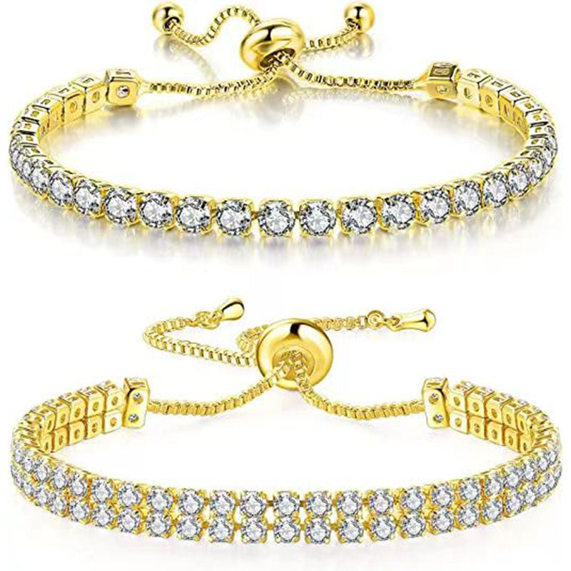 Copper Tennis Bracelet | Silver-Red, 17 or 19 cm