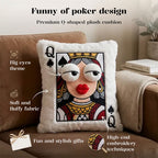 Big-Eyes Embroidered Decorative Cushion | 35 × 40 cm
