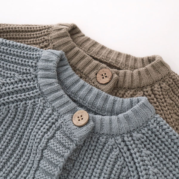Kids' Chunky-Knit Cotton Crew-Neck Sweater