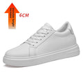Herren-Ledersneaker mit Erhöhung – Schwarz und Weiß