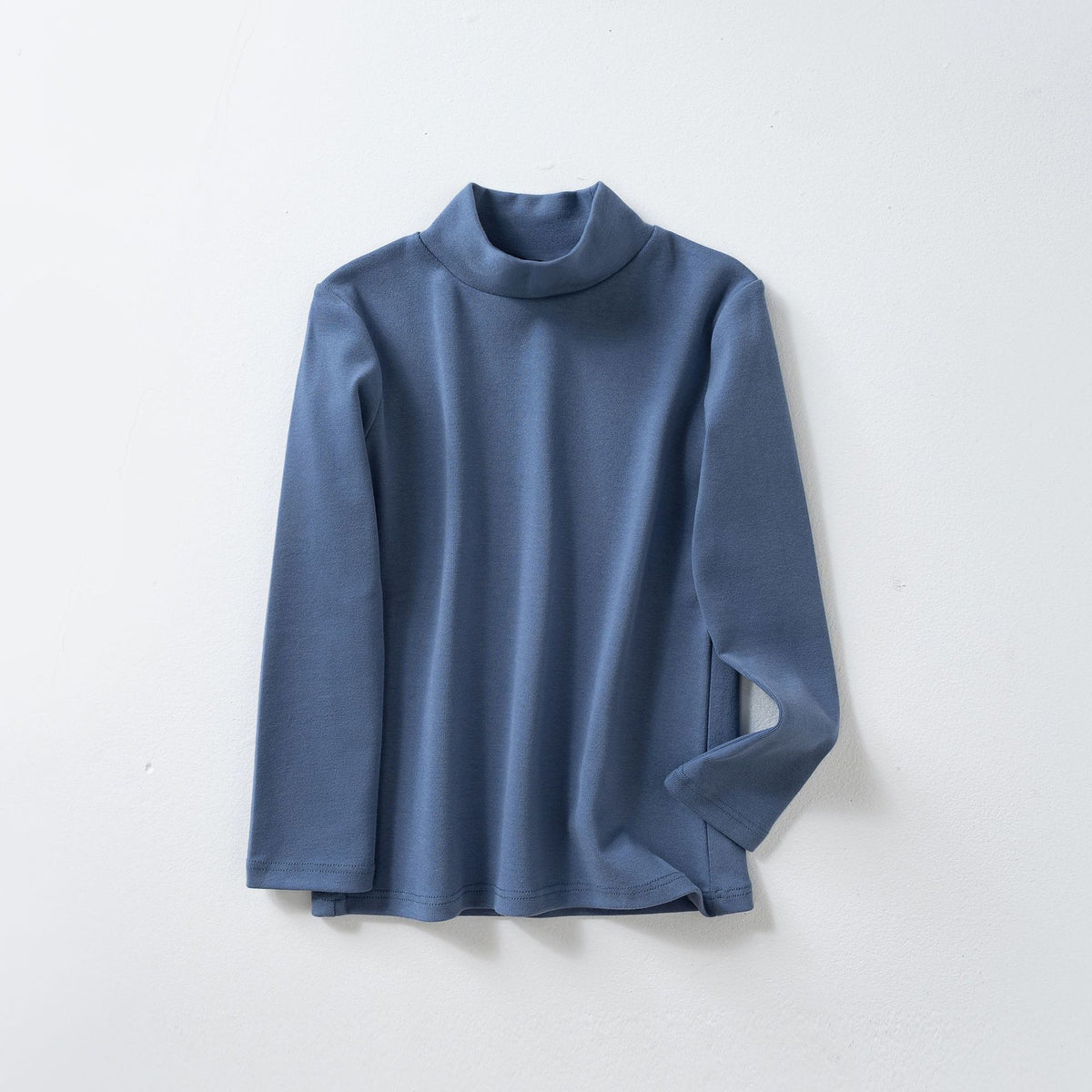 Children's Brushed Cotton Mock-Neck Long-Sleeve Top