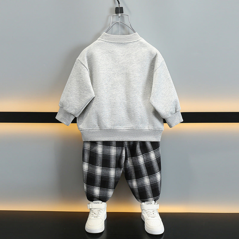 Boys' Two-Piece Outfit | Black & Heather Gray