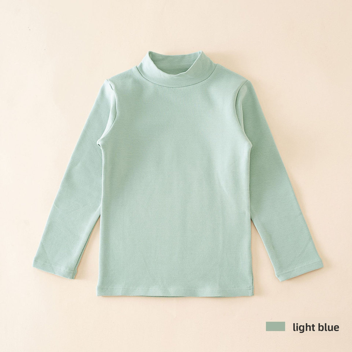 Children's Brushed Cotton Mock-Neck Long-Sleeve Top