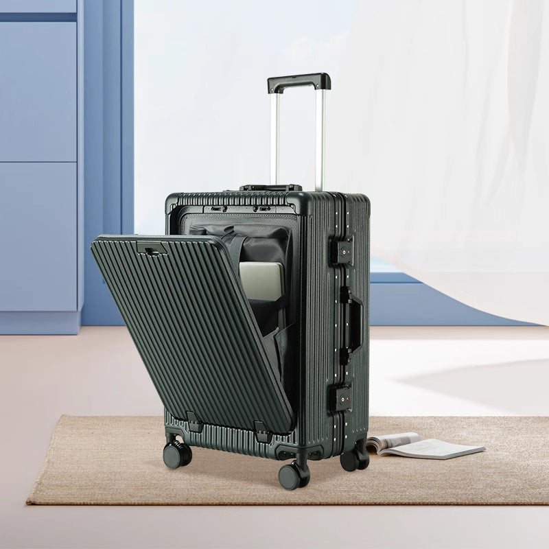 Front-Opening Suitcase with TSA Lock & Brake Wheels — detail view 17
