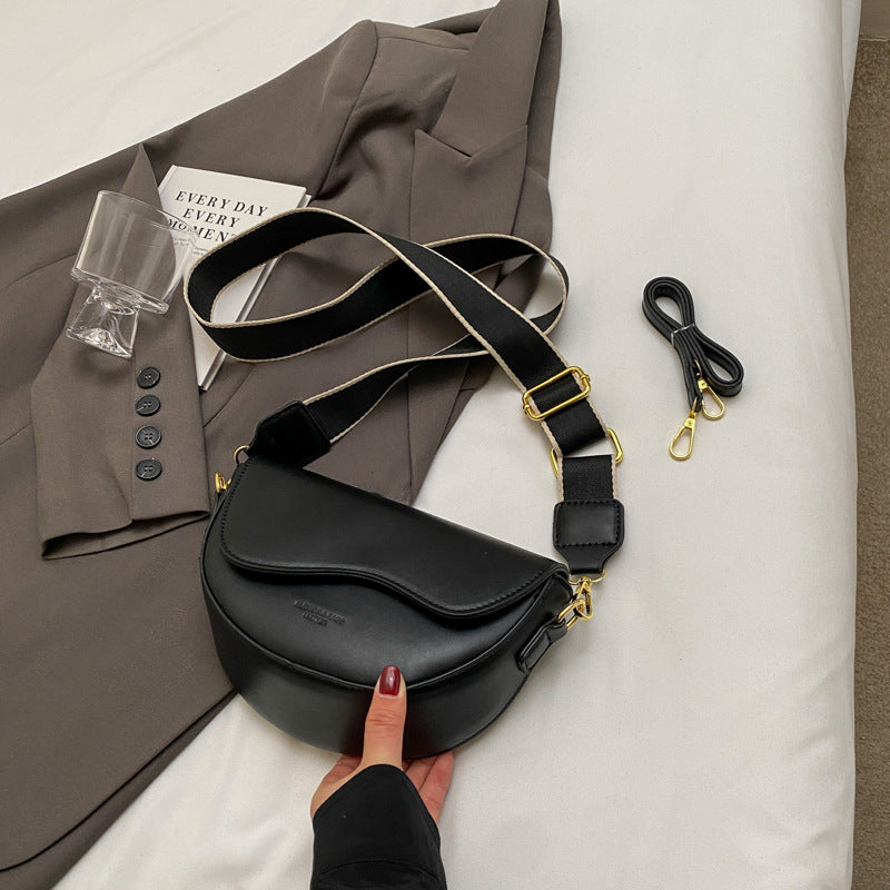 Saddle Crossbody Bag with Adjustable Strap