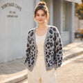 Leopard-Print V-Neck Sweater | Relaxed Fit