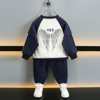 Boys' sweatshirt and trousers set in Navy Blue and Burgundy