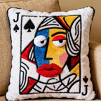 Big-Eyes Embroidered Decorative Cushion | 35 × 40 cm