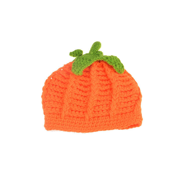 Baby Pumpkin Knitted Hat – Orange