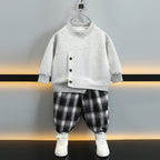 Boys' Two-Piece Outfit | Black & Heather Gray