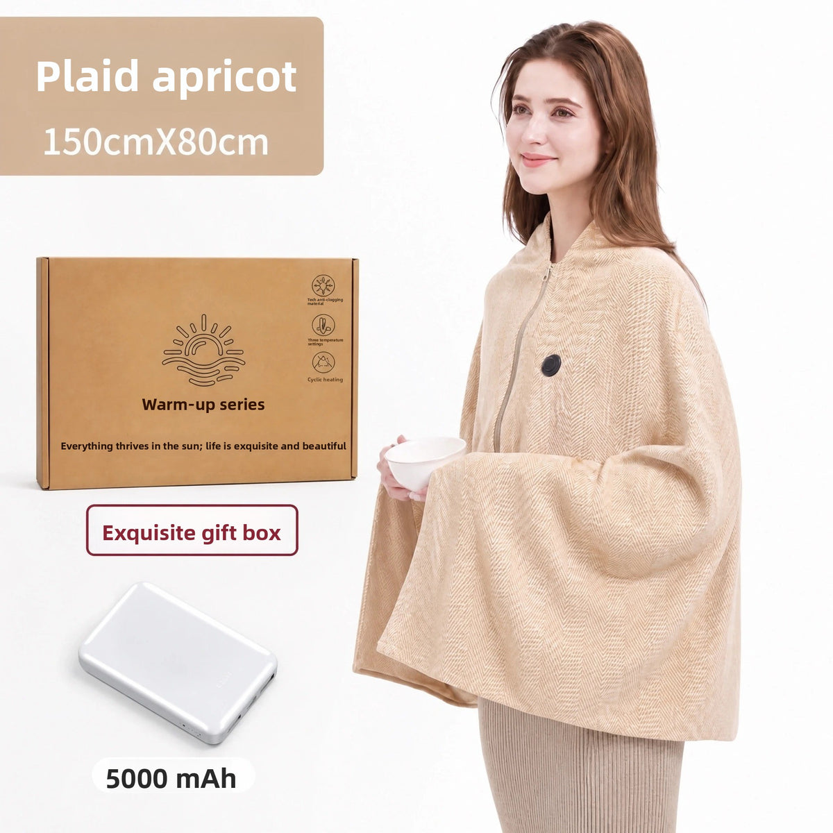 USB Heated Wrap Blanket | 150 × 80 cm