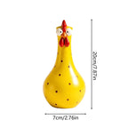 Polka-Dot Rooster Vase | Resin, 20 cm