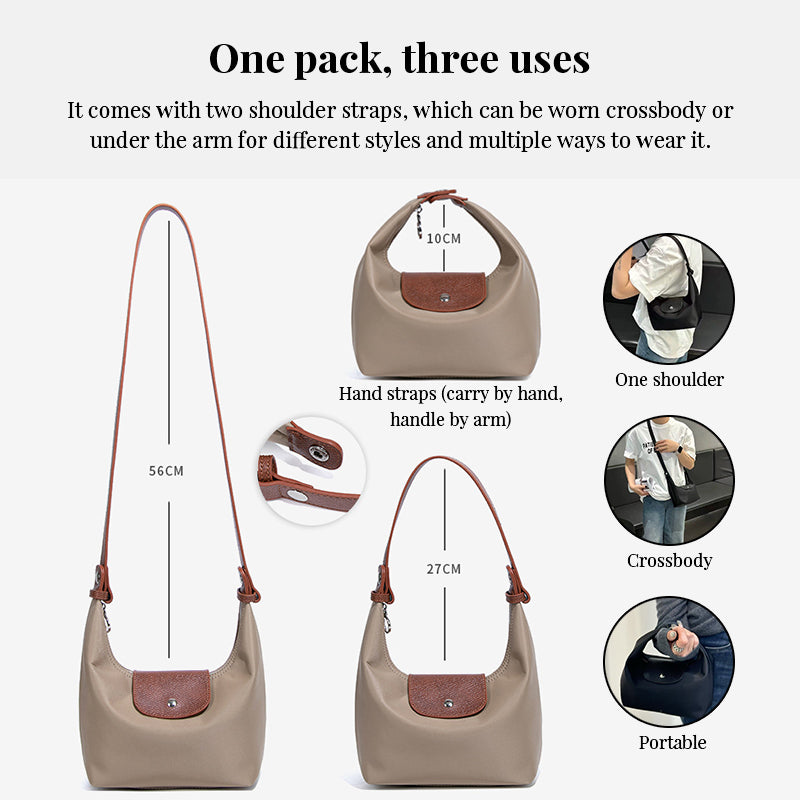 Nylon Everyday Tote Bag with Inner Pocket