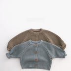 Pull enfant en coton à grosses mailles et col rond
