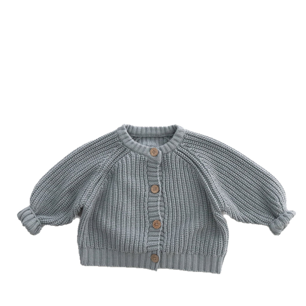 Pull enfant en coton à grosses mailles et col rond