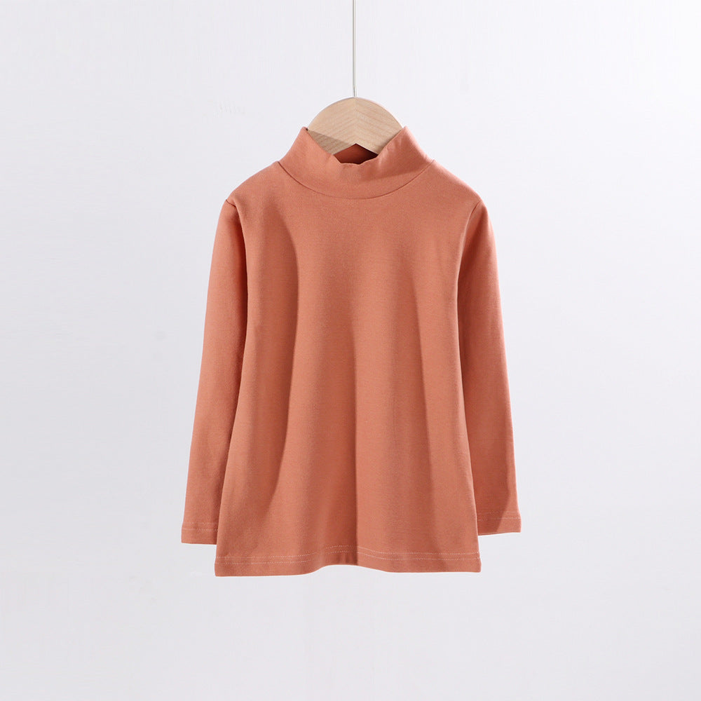 Children's Brushed Cotton Mock-Neck Long-Sleeve Top