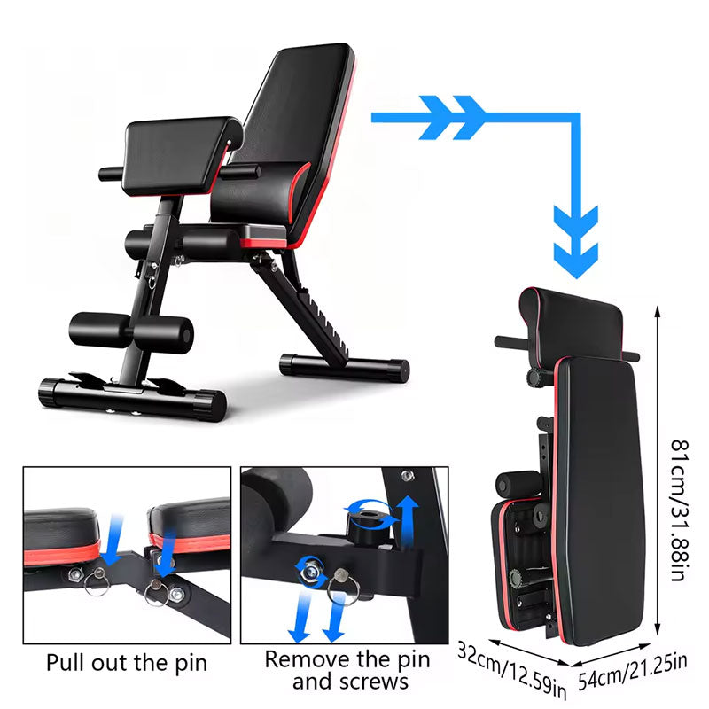 Adjustable Folding Weight Bench for Home Workouts