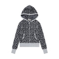 Leopard-Print Hooded Knit Sweater — detail view 6