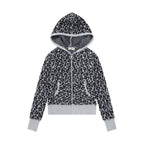 Leopard-Print Hooded Knit Sweater — detail view 6