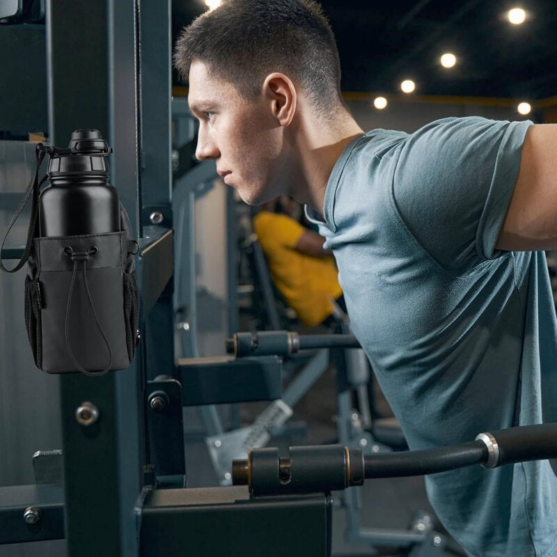 Magnetic Gym Organizer Bag with Phone & Bottle Pockets