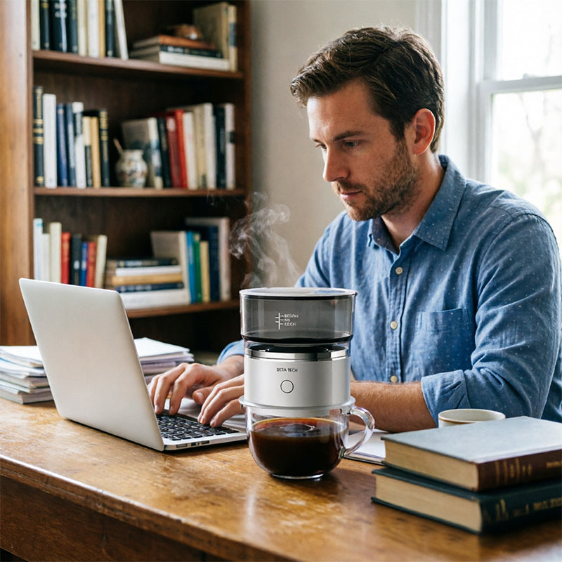 Portable Battery-Powered Coffee Drip Brewer