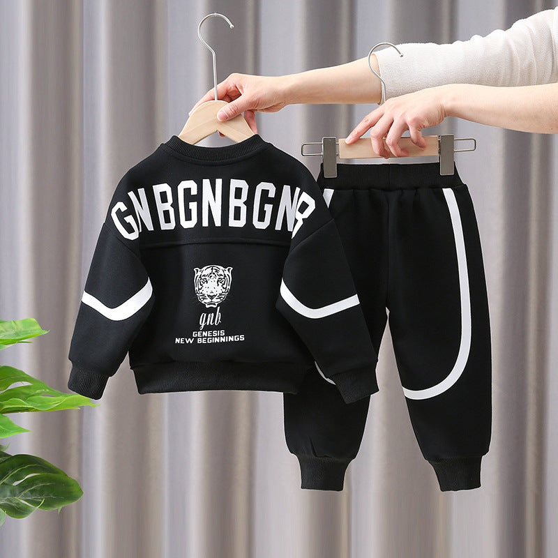 Boys' Letter-Print Two-Piece Outfit — detail view 4