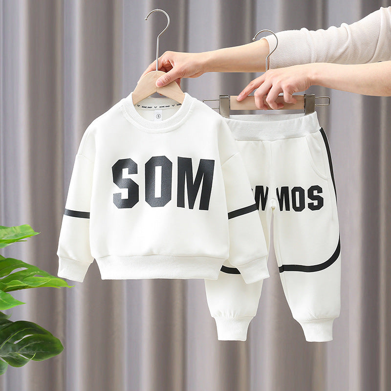 Boys' Letter-Print Two-Piece Outfit — product view