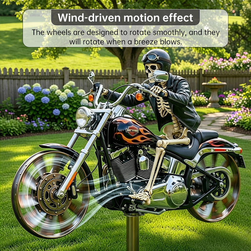 Metal Motorcycle Wind Spinner | Garden Decoration