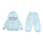 Kids' Blue Cardigan & Trousers Outfit