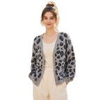 Leopard-Print V-Neck Sweater | Relaxed Fit